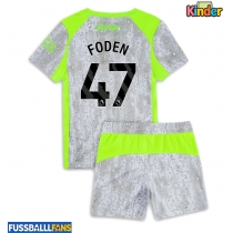 Manchester City Phil Foden #47 3rd trikot Kinder 2025-26 Kurzarm (+ Kurze Hosen)